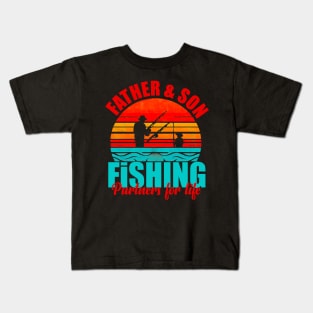 Grandpa and Granddaughter Fishing Partners For Life Fishing Kids T-Shirt